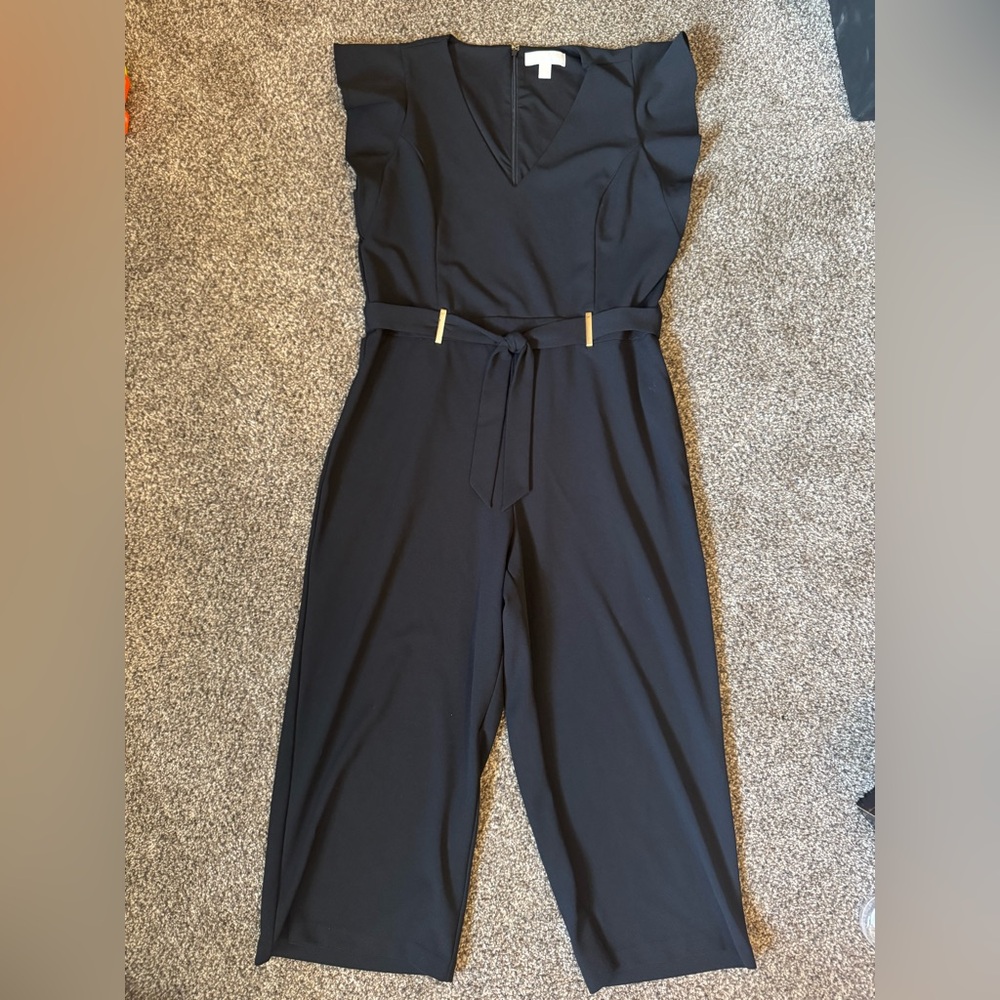 Michael Kors Black Belted Jumpsuit XL